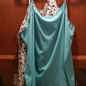 2 spaghetti strap tanks